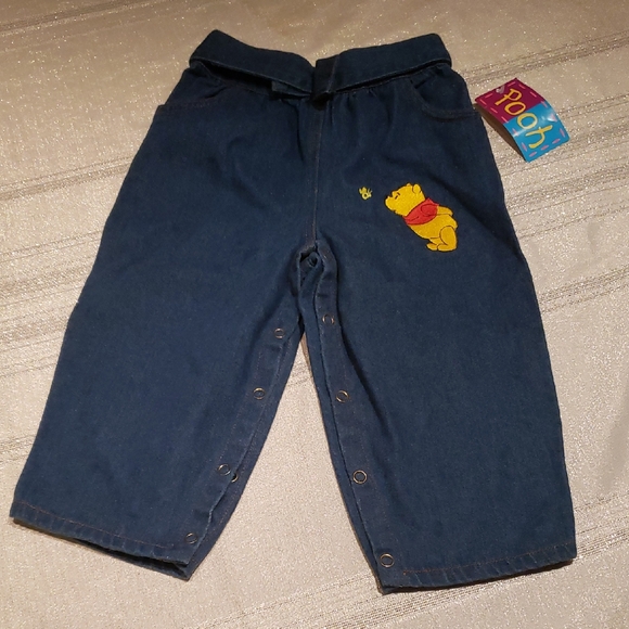 Disney Other - Disney Pooh Bear NEW Kids Toddler Pull-On Jeans Bottoms 24M NWT